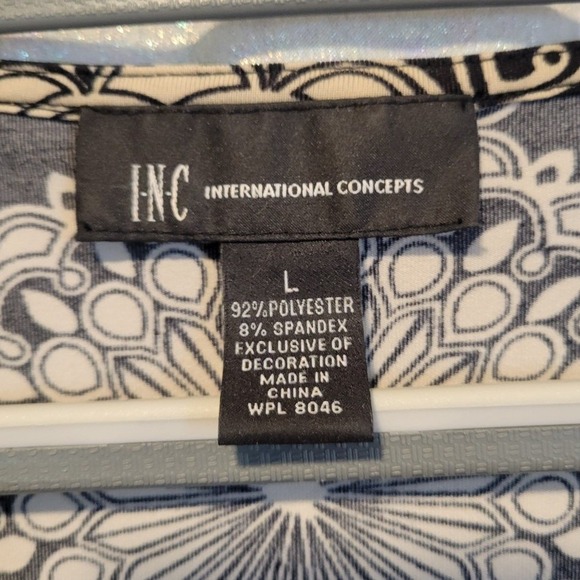 Whimsigoth‎ Fairycore Silky Glam Black Tan Sequins Faux Wrap V Neck Large Top - Picture 5 of 7